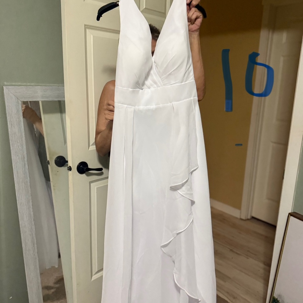Elegant White Halter Dress